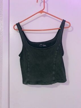 green aerie corset cropped tank top